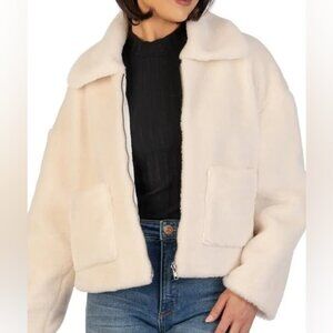 Kut from the Kloth Cream Teddy Jacket